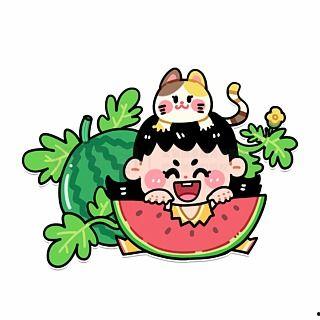 卡通动物吃瓜图片,卡通动物欢乐瓜园大冒险